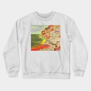 A coastal view of Positano Crewneck Sweatshirt